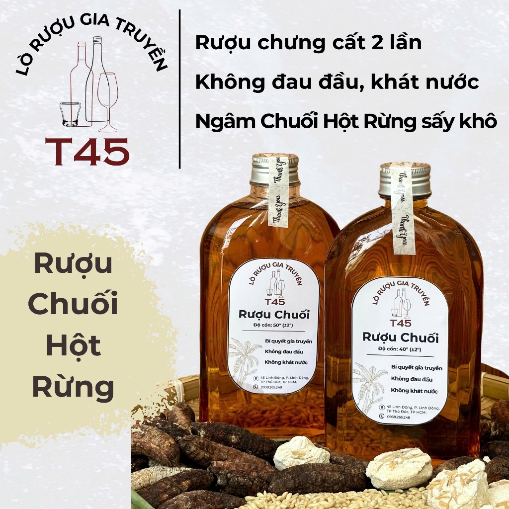 R.ươu Chuối Hột Rừng T45 hương vị ngọt thơm tự nhiên