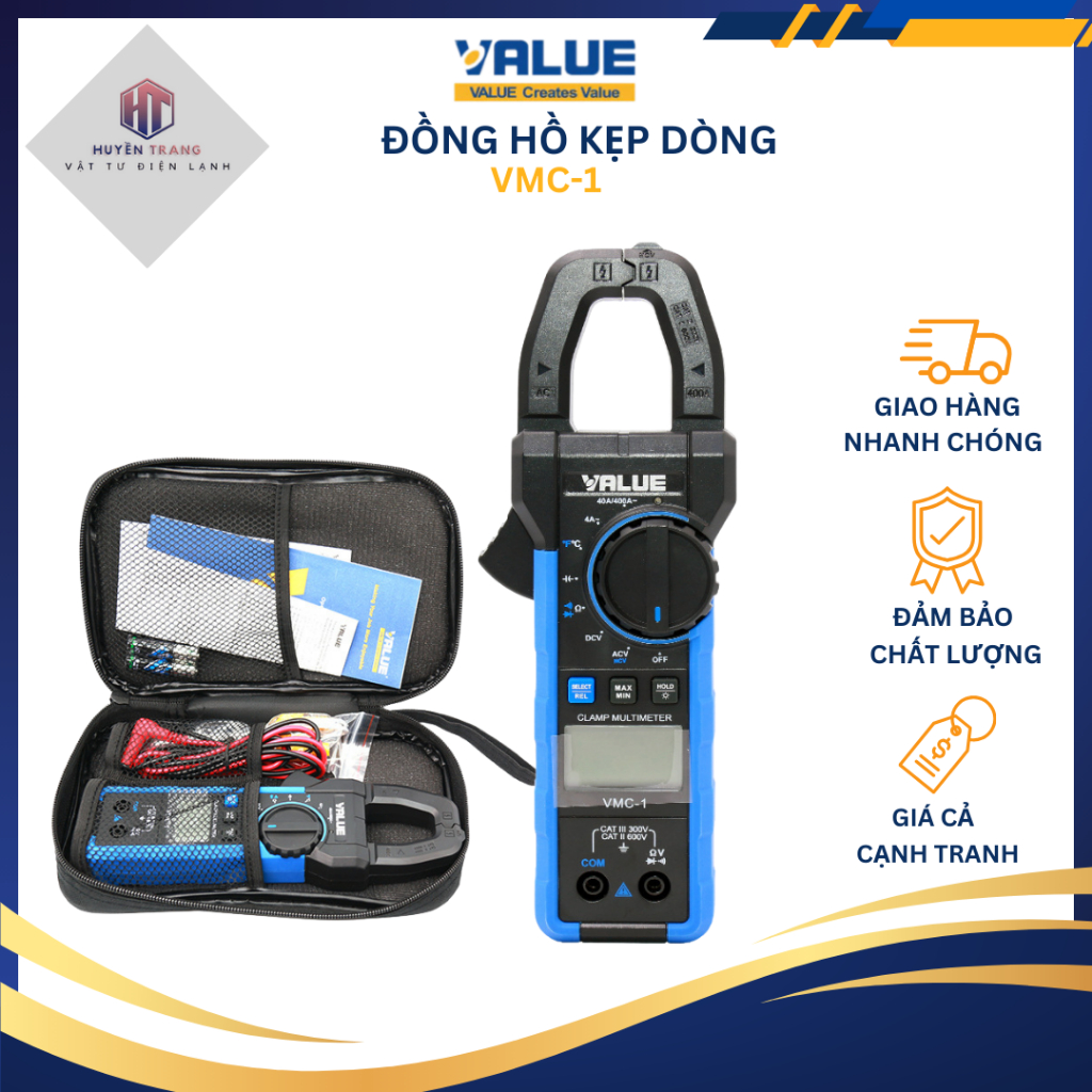 Đồng hồ kẹp dòng - Ampe kìm cao cấp VALUE VMC-1 hàng chính hãng