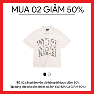 (MUA 2 GIẢM 50%) Áo Polo Lưới Unisex Local Brand SWE VN MESH POLO - Đen/Kem