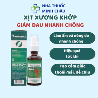 Chai Xịt Giảm Nhanh Đau Nhức Xương Khớp - Tinh dầu thảo dược Anpha Gold Chính Hãng