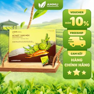 Trà Atiso Thảo Mộc Ladophar Trà túi lọc atiso Đà Lạt giải độc gan, tăng cường chức năng gan Hộp 100 túi lọc