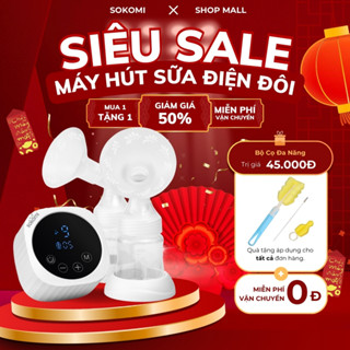  Máy Hút Sữa Đôi Rảnh Tay SOKOMI YD1133S Phễu Silicon 9 Cấp Lực Hút Khoẻ Không Đau Rát Bảo Hành 1 Năm 