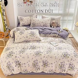 Bộ chăn ga gối cotton đũi cao cấp hàng nhập GENJI DECOR đầy đủ kích thước đệm