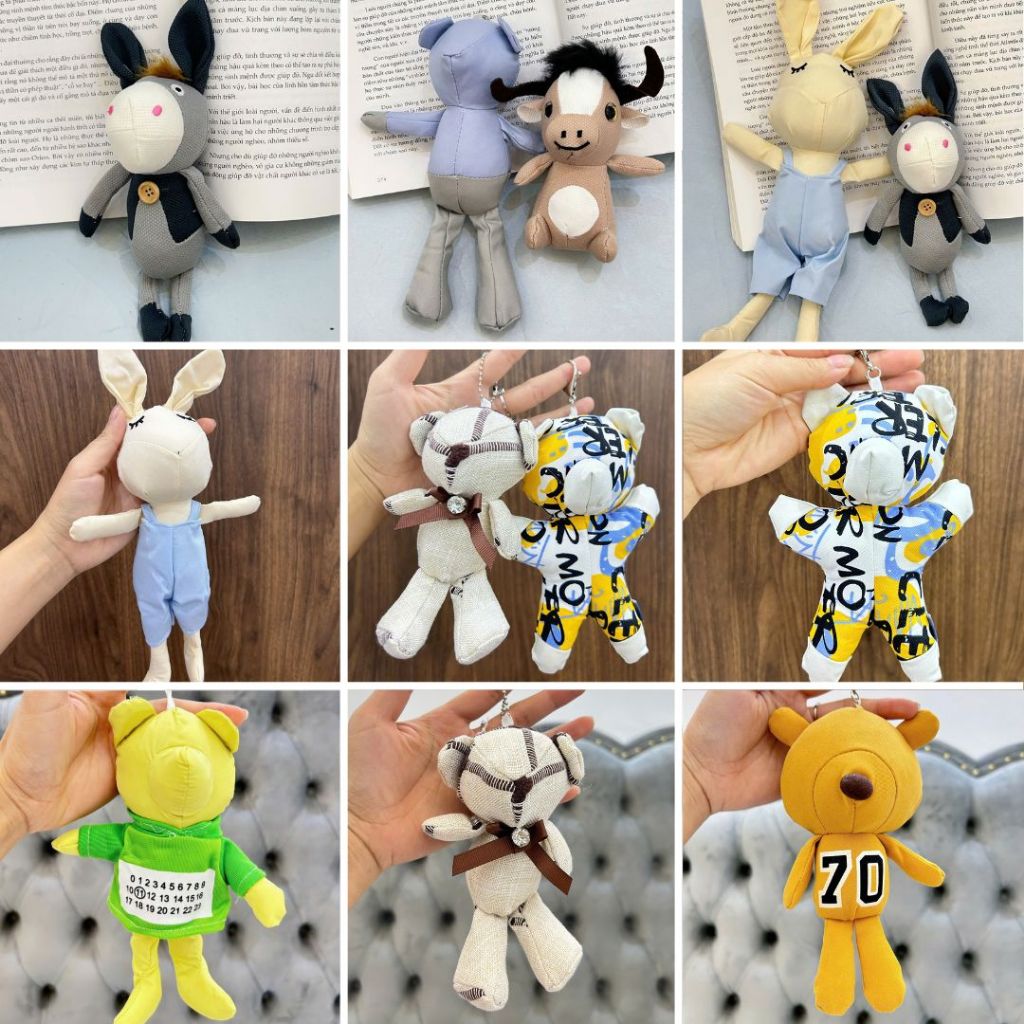 Móc Khóa Hình Gấu Bông Nhân Vật Nhồi Bông Dễ Thương Xinh Treo Balo Blinbox Hộp Quà Ngẫu Nhiên - M01