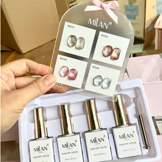 Set 4 chai mắt mèo ánh trăng Milan chất sơn đặc mướt Beeshi shop