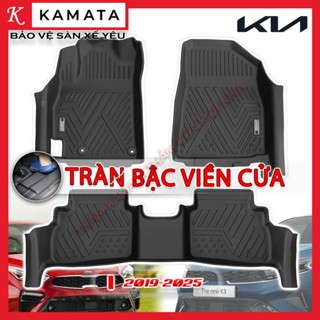 Thảm lót sàn ô tô KIA Cerato/ K3 2019- 2025 đúc nguyên khối tràn bậc viền cửa TPV (3 tấm/Bộ)