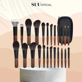 Bộ 12 Cọ Trang Điểm Mini  Chuyên Nghiệp Tiện Lợi Kèm Túi Đựng SUUOFFICIAL