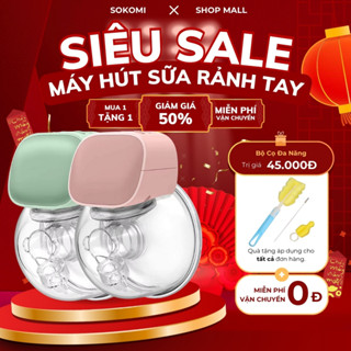  Máy Hút Sữa Rảnh Tay Chính Hãng SOKOMI S9 Pin Trâu Lực Hút Khoẻ Hút Sữa Êm Ái Bảo Hành Toàn Quốc 