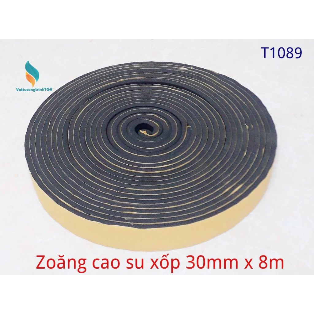 Cuộn gioăng cao su xốp 30mm x 8m