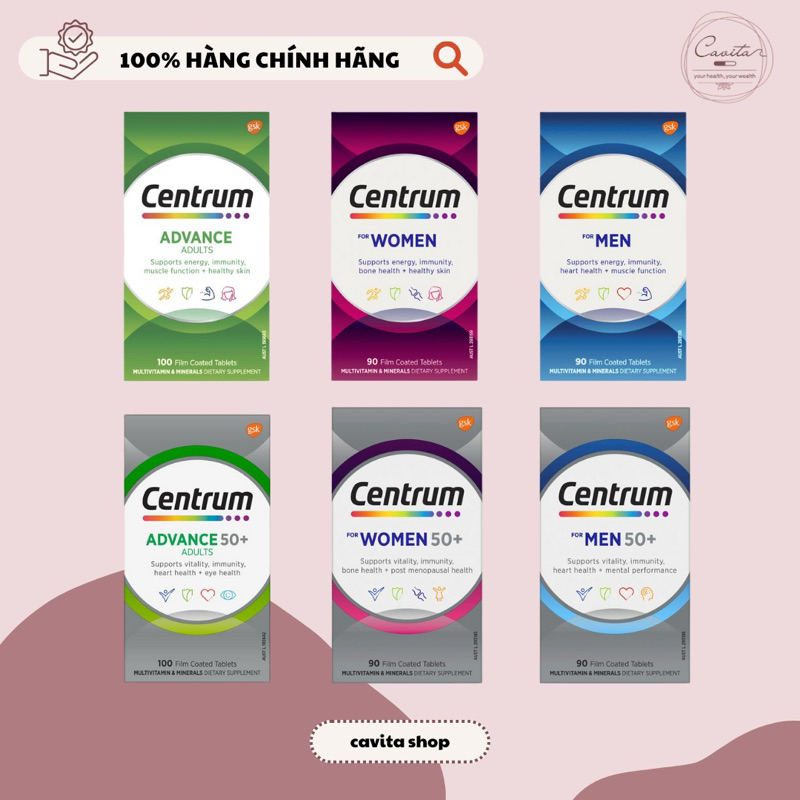 Vitamin tổng hợp Centrum Advanced, Men, Women