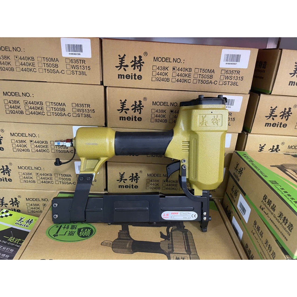 Máy Bắn Đinh Meite K440B - Súng Dùng Hơi, 160 Ghim, Kim Loại, Cao Su Chống Trượt