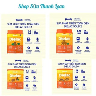 [HSD T1-2027] [Mẫu Mới] Sữa Bột Vinamilk Dielac Alpha Gold Số 1/ 2/ 3/ 4 Hộp 400g/ 800g/ 1400g.
