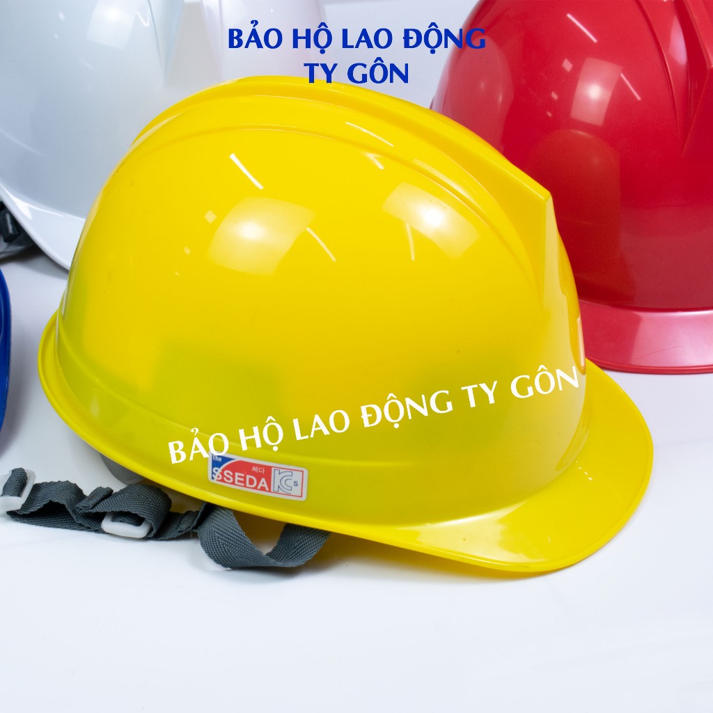 Nón bảo hộ lao động nhựa HDPE có lót xốp kiểu SSEDA