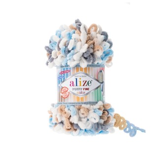 Len to Puffy Fine Color hãng Alize Yarns tết chăn, khăn, vỏ gối, thảm