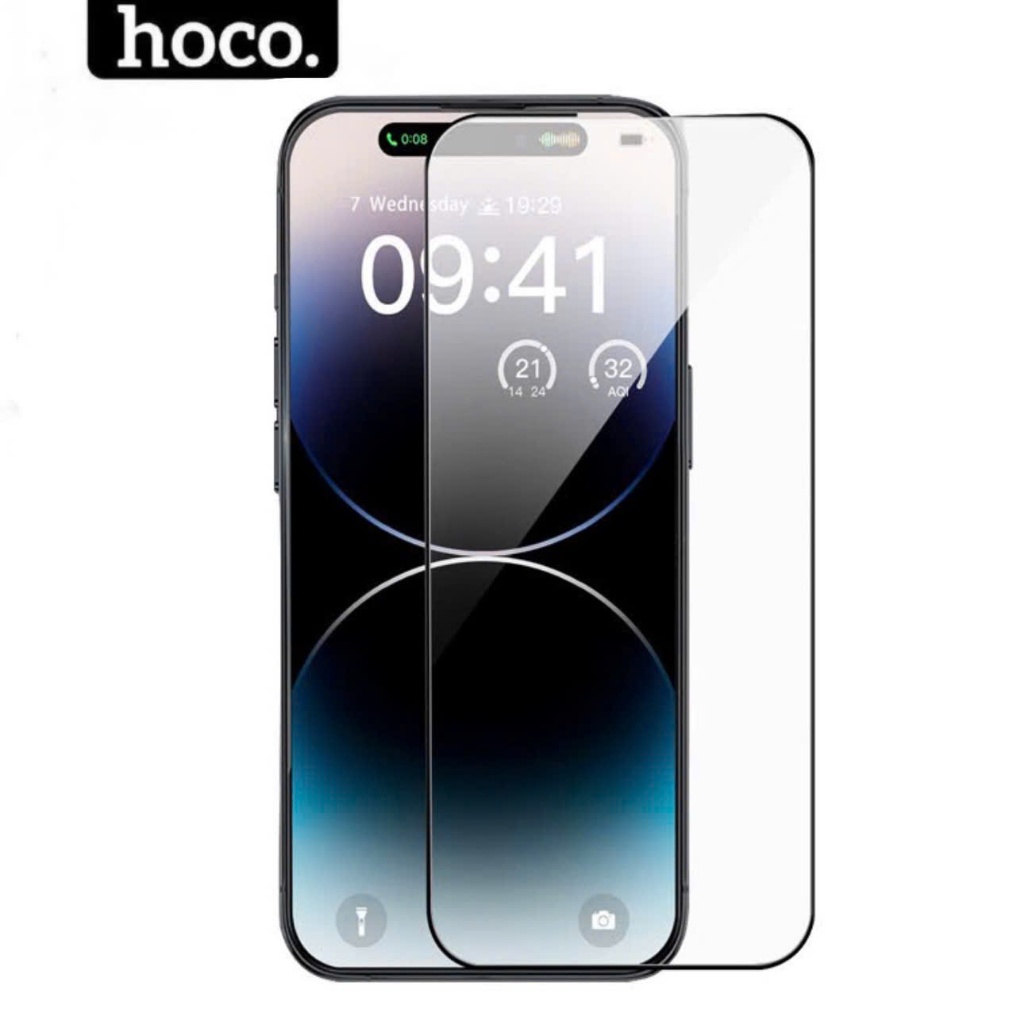 Kính cường lực iphone 14 pro max chính hãng Hoco miếng dán màn hình cao cấp dùng cho ip 11promax 12 13pro 14 15 16 17
