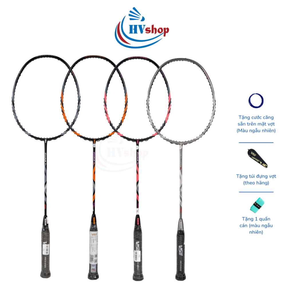 Vợt cầu lông - Vợt VS Titan 7 Pro chính hãng, tặng cước căng sẵn, cuốn cán và bao vợt - HVShop
