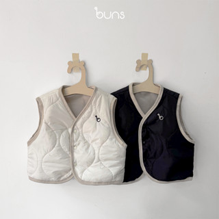 BUNS Áo Gile phao 2 màu / đen cho bé trai, gái