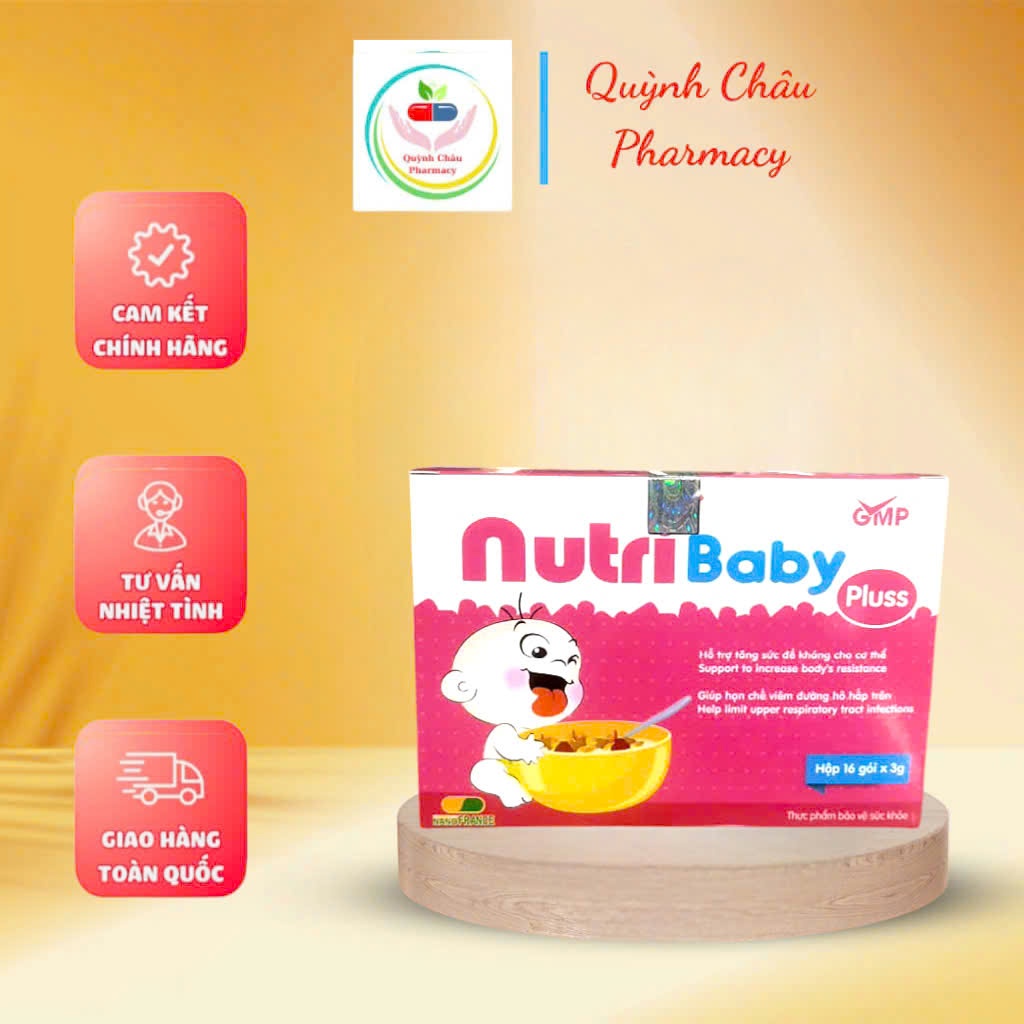 Cốm nutri Baby plus - Hỗ trợ tăng cường sức đề kháng cho trẻ em hay bị vim đường hô hấp trên 20 gói