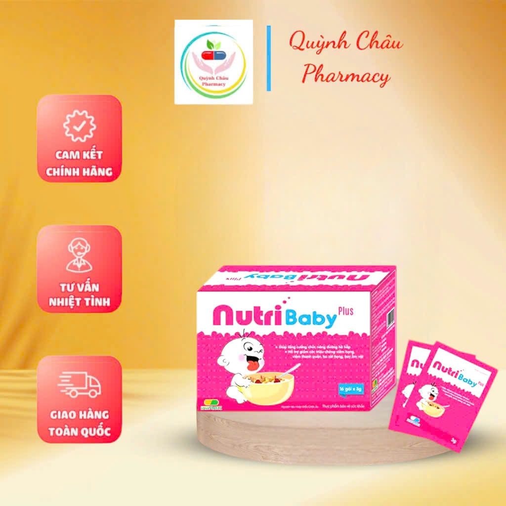 Cốm nutri Baby plus - Hỗ trợ tăng cường sức đề kháng cho trẻ em hay bị vim đường hô hấp trên 20 gói