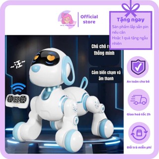 Chó robot điều khiển từ xa cho bé đồ chơi chú chó robot thông minh cảm biến có thể nhảy múa ca hát