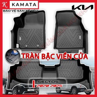 Thảm lót sàn ô tô 3D Kia Seltos 2020-2025 đúc nguyên khối TPV Tràn Viền ( 1 bộ/3 tấm)