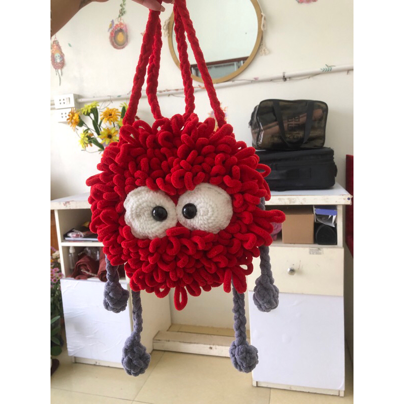 túi len móc,túi bồ hóng,túi đeo chéo