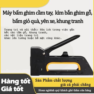  Máy bấm ghim cầm tay dụng cụ kìm bắn ghim gỗ bấm giỏ quà yên xe khung tranh 