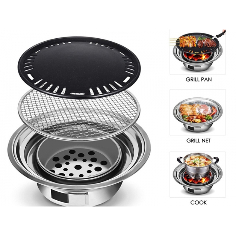 Bếp nướng không khói Hàn Quốc, bếp nướng than hoa tiện dụng ,Bếp Nấu Lẩu BBQ