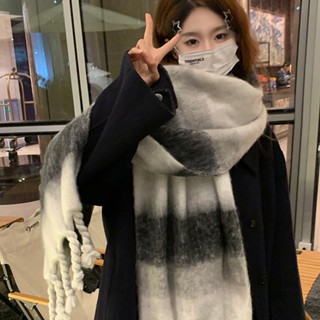 Khăn quàng cổ len mềm mịn dày lên siêu ấm áp Thời trang nam nữ Khăn choàng cổ Cashmere phong cách Hàn quốc