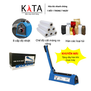 Máy hàn miệng túi nilon túi zip dập tay PFS 200 300 400 để bảo quản thực phẩm, bọc sản phẩm bán hàng, cắt màng co MHT01