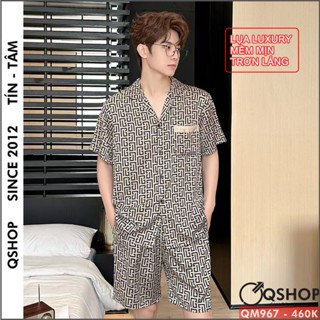  Bộ đồ ngủ Pijama nam lụa luxury mềm mịn sang trọng có đủ ngắn dài quần có túi QSHOP QM967 QM939 