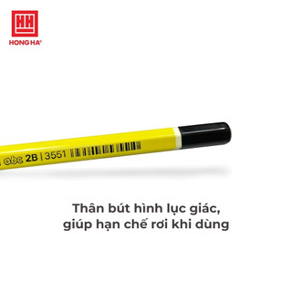  Bút chì gỗ 2B Hồng Hà dành cho học sinh, sinh viên - 3551