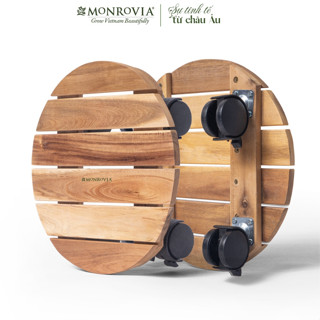 Đế lót chậu cây có bánh xe MONROVIA, có hộp cao cấp, màu vàng R30cm, tải trọng 80kg, chính hãng