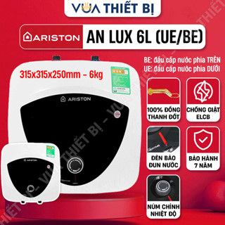   6L  ARISTON AN LUX 6 lít vuông  BE  cấp trên  UE  cấp dưới - Bình nóng lạnh gián tiếp bếp rửa bát ANDRIS 1.5FE 1500W 