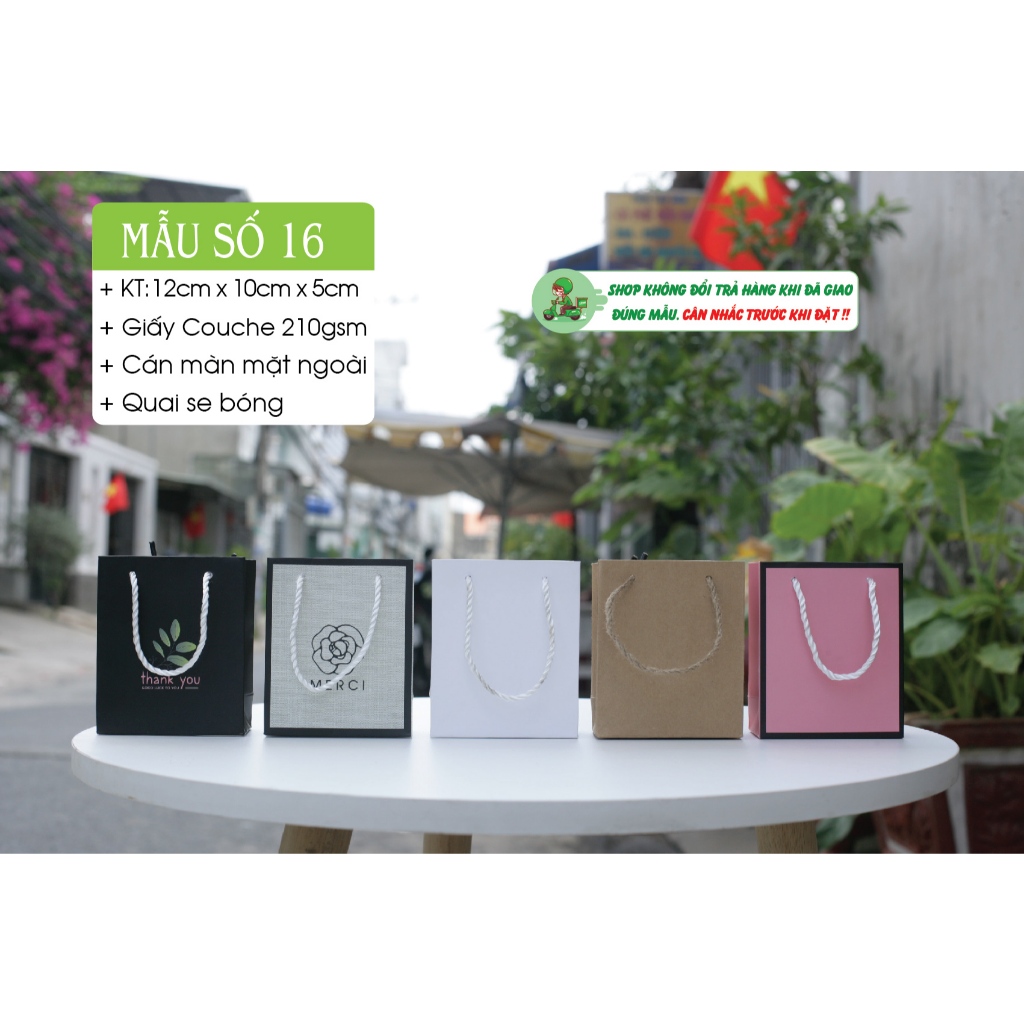  50 cái - Túi giấy mini đựng son môi mỹ phẩm nhỏ quà tặng quà cưới phụ kiện 