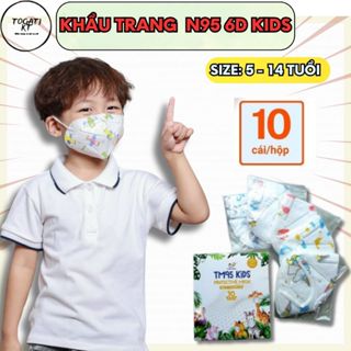  Hộp 50 Cái Khẩu Trang Trẻ Em N95 6D Form Vừa Mặt Bé Từ 5 Tuổi - 12 Tuổi Tuấn Minh Chống Bụi Mịn 