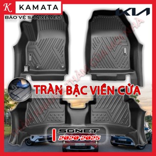 Thảm lót sàn ô tô 3D Kia Sonet 2020-2025 đúc nguyên khối TPV ( 1 bộ/3 tấm)