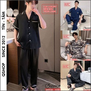  Tổng hợp bộ đồ pijama nam Luxury lụa cao cấp quần dài tay ngắn mặc nhà mặc ngủ sang trọng thoải mái QSHOP 