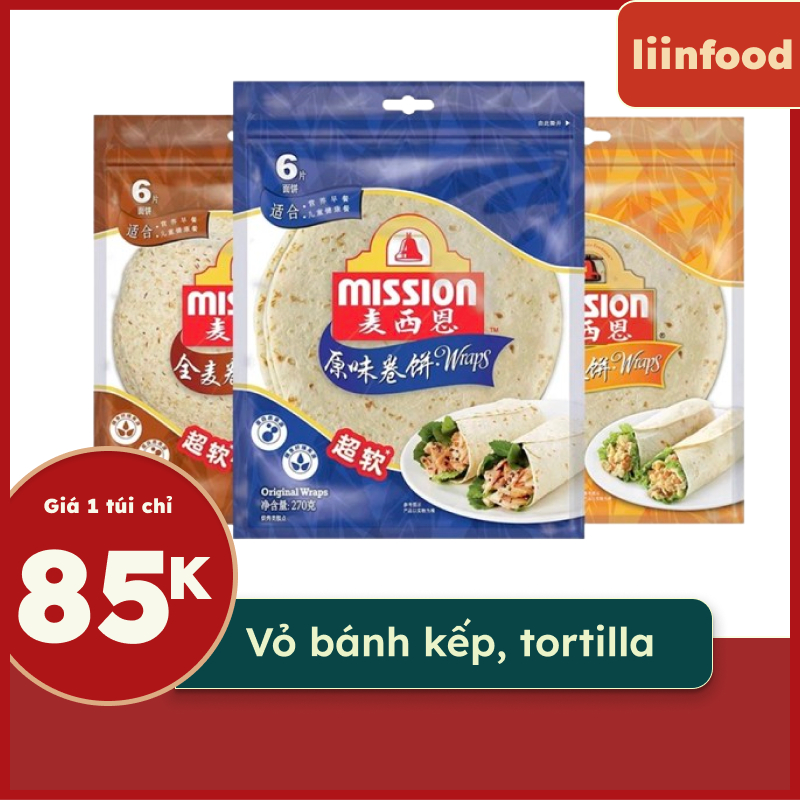 Vỏ Bánh Kếp Cuộn, Vỏ Bánh Tortilla tươi, Bánh Cuốn, Vỏ bánh Crepe 3 Vị Thơm Ngon LIINKITCHEN