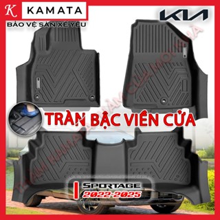 Thảm lót sàn ô tô Kia Sportage 2022-2025 đúc nguyên khối TPV tràn viền cửa ( 1 bộ/3 tấm)