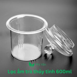  Nắp ấm trà thuỷ tinh lọc ấm trà thuỷ tinh hoa cúc size 600ml - phụ kiện thay thế khi bị hỏng 