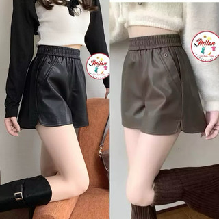 Quần short da cạp chun các loại style