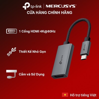 [Hỏa tốc] Bộ Chuyển Đổi USB Type-C Sang HDMI TP-Link UA520C - Hỗ Trợ 4K@60Hz, Tương Thích Đa Thiết Bị, Đa Hệ Điều Hành