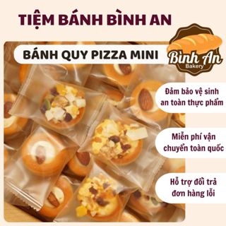 Bánh Quy Pizza Mini, Bánh Hạt Đồng Xu Mix Hạt 3 Vị Hạt Điều, Hạnh Nhân, Nho Khô Thơm Ngon Khó Cưỡng