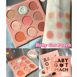 Phấn Mắt Colourpop Baby Got Peach Eyeshadow Palette. Màu Mắt Trái Đào. Bảng Mắt Kèm Gương