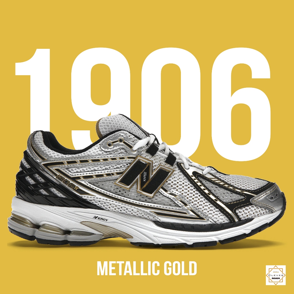 Giày Thể Thao 1906r Metalic Gold Màu Xám Đen Phù Hợp Cả Nam Và Nữ - Clever Man Store