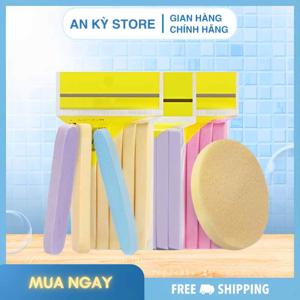 Bông nở rửa mặt Chivey 12 miếng