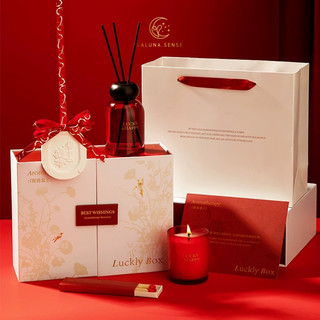  Bộ Quà Tinh Dầu Thơm Phòng Thẻ Nến Thơm LALUNA.CENT Aroma Luxury  - Giảm Stress Cải Thiện Giấc Ngủ - Bộ Quà Tặng Sang 