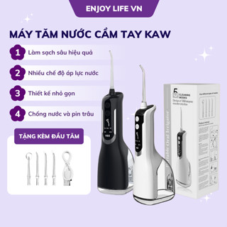 Máy tăm nước cao cấp KAW, Tia nước siêu âm,5 chế độ làm sạch, Sạc nhanh, dùng 30 ngày, Khỏi đau răng
