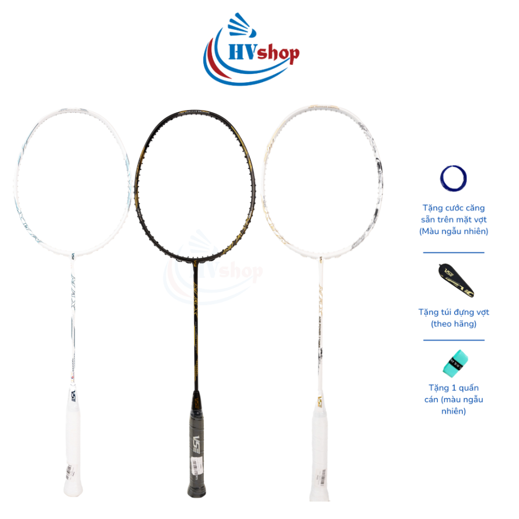 Vợt cầu lông - Vợt VS Ace 11 Power Max chính hãng, tặng cước căng sẵn, quấn cán và bao đơn - HVShop